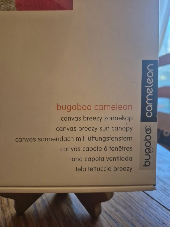 Toldo solar de lona Bugaboo Cameleon ROSA INTENSO con pantalla de malla gris nuevo en caja Foto 3 de 4