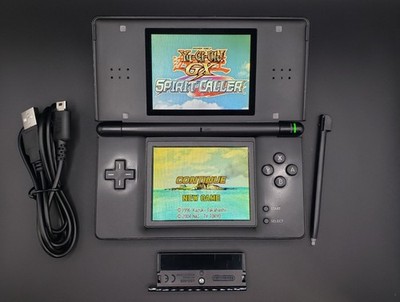 Nintendo DS Lite Onyx Black OEM Restoration (Good Condition) w/ Charger