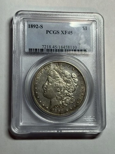 1892-S Morgan Silver Dollar PCGS XF45 Nice Original Tough Date