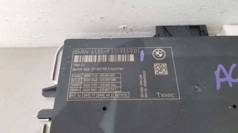 14 BMW M6 F13 КУПЕ ТЕЛА МОДУЛЬ УПРАВЛЕНИЯ BCM 61359313933 - Изображение 4 из 4