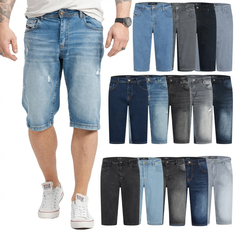 Herren Shorts Jeansshorts kurze Hose Rock Creek Denim Stretch Sommer Shorts M82 - Bild 1 von 1