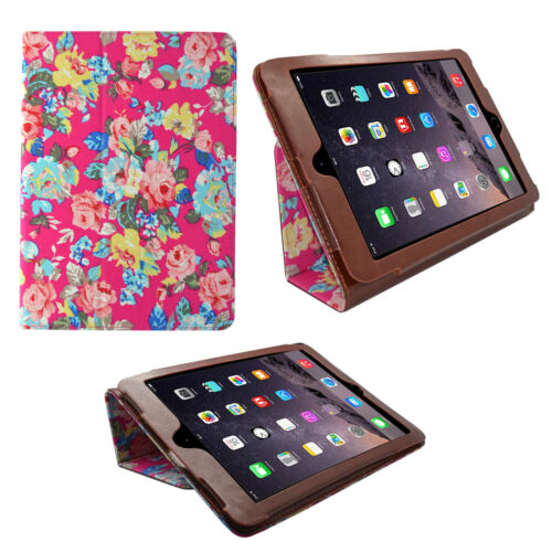 CASE FOR APPLE IPAD AIR 2 VINTAGE MULTI COLOUR FLOWER DESIGN STYLE WALLET COVER - Picture 4 of 25