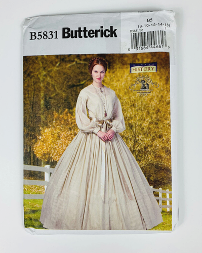 Butterick 5831 Making History Civil War Costume Dress Petticoat Pattern 8-16 - Picture 1 of 5