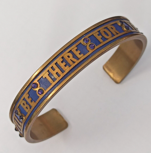 Michal Negrin Cuff Purple Letters Friendship Love Family Gift Crystals Romantic - 第 1/18 張圖片