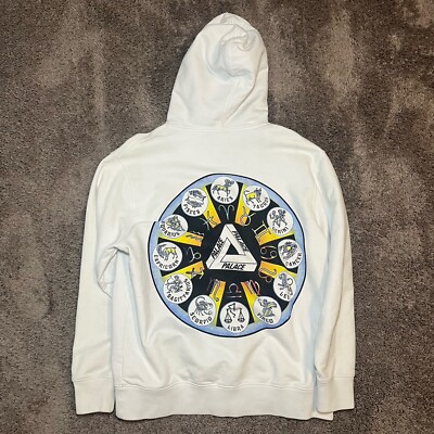 2016 Palace Skateboards Zodiac Hoodie Men's L White Rare | eBay