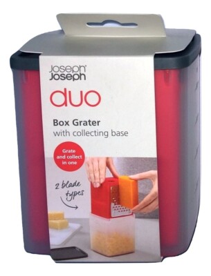 Joseph Joseph DUO Reibe/Standreibe mit Auffangbehälter, grobe und feine Klingen