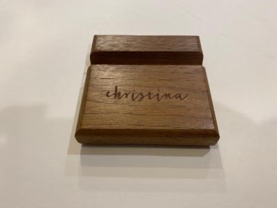 Durable Walnut Wooden Wood Holder Desktop Stand Bracket For iPhone Phone Pad