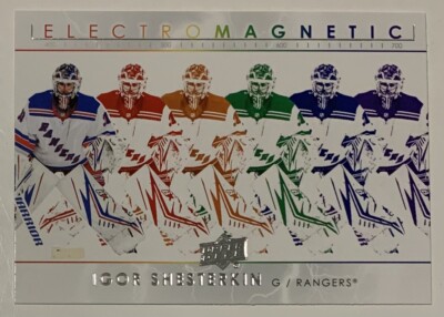 Igor Shesterkin 2021-22 Upper Deck Series 1 Electromagnetic #EM-23
