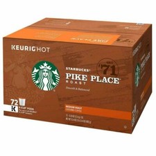 Starbucks Pike Place Keurig K-Cup Brewers Single Capsules - 72 Count