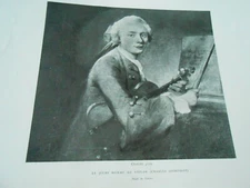 Le Jeune Homme au violon after Godefroy Gazette Beaux Arts 1909 Old Print