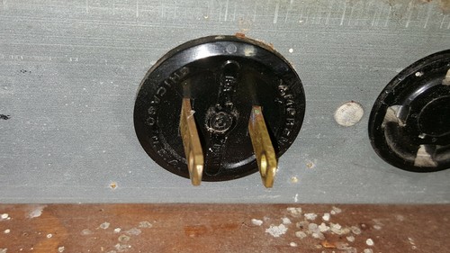 Amphenol Chicago USA 2-poliger Stecker AC-Stecker 15A 125V passend für Hammond B3 C3 A 100 ORGAN - Bild 8 von 10