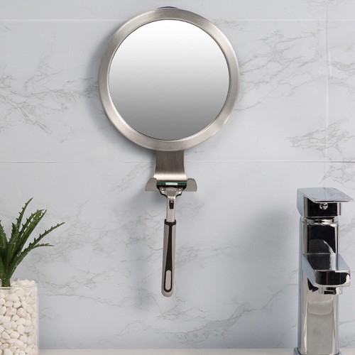 1pc bathroom mirror shower mirror Shower Mirror Anti Fog Shower Mirror Suction - Picture 11 of 11