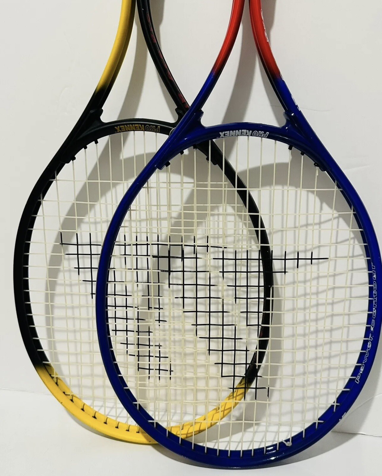 Two Pro Kennex Power Contour Jr Ace Pro Yellow/Black & Red/Blue