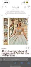 Brand New Morilee Quinceañera Prom Dress Light Green and Pink with Shrug   