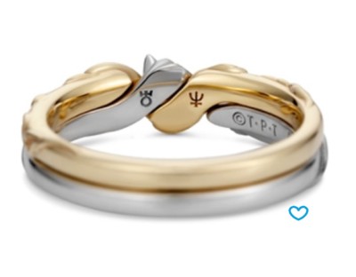 Sailor Moon x U-treasure Ring Uranus & Sailor Neptune K18 White