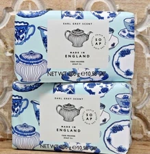 2 THE PROPER SOAP CO. Earl Grey Scented Triple Milled Soap Bars HTF