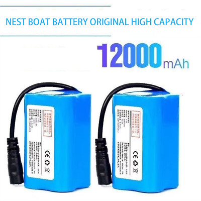 7.4V 12000mAh LiPo 7.4V 12000mAh - Rechargeable LiPo For Nesting & Fishing Bait Boats (4 Hour Runtime) RC Boat Battery