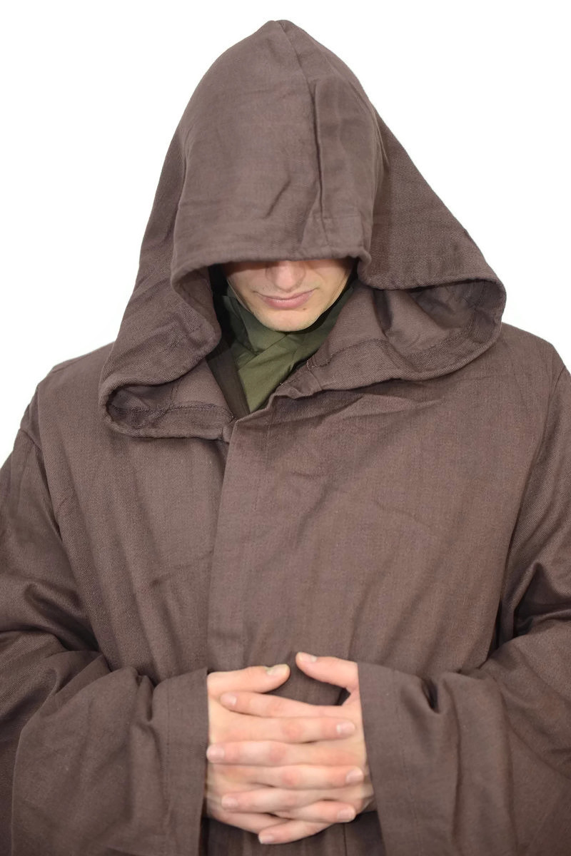 BATA MARRÓN OSCURO Capa Jedi Obi Anakin Disfraz halloween fiesta ropa
