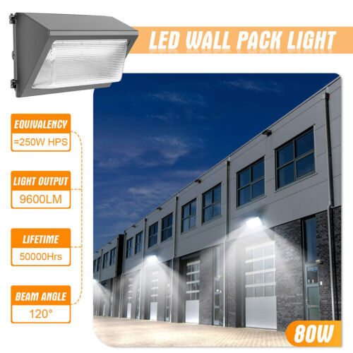 LED Wall Pack Light 80W Commercial Outdoor Security Exterior Light