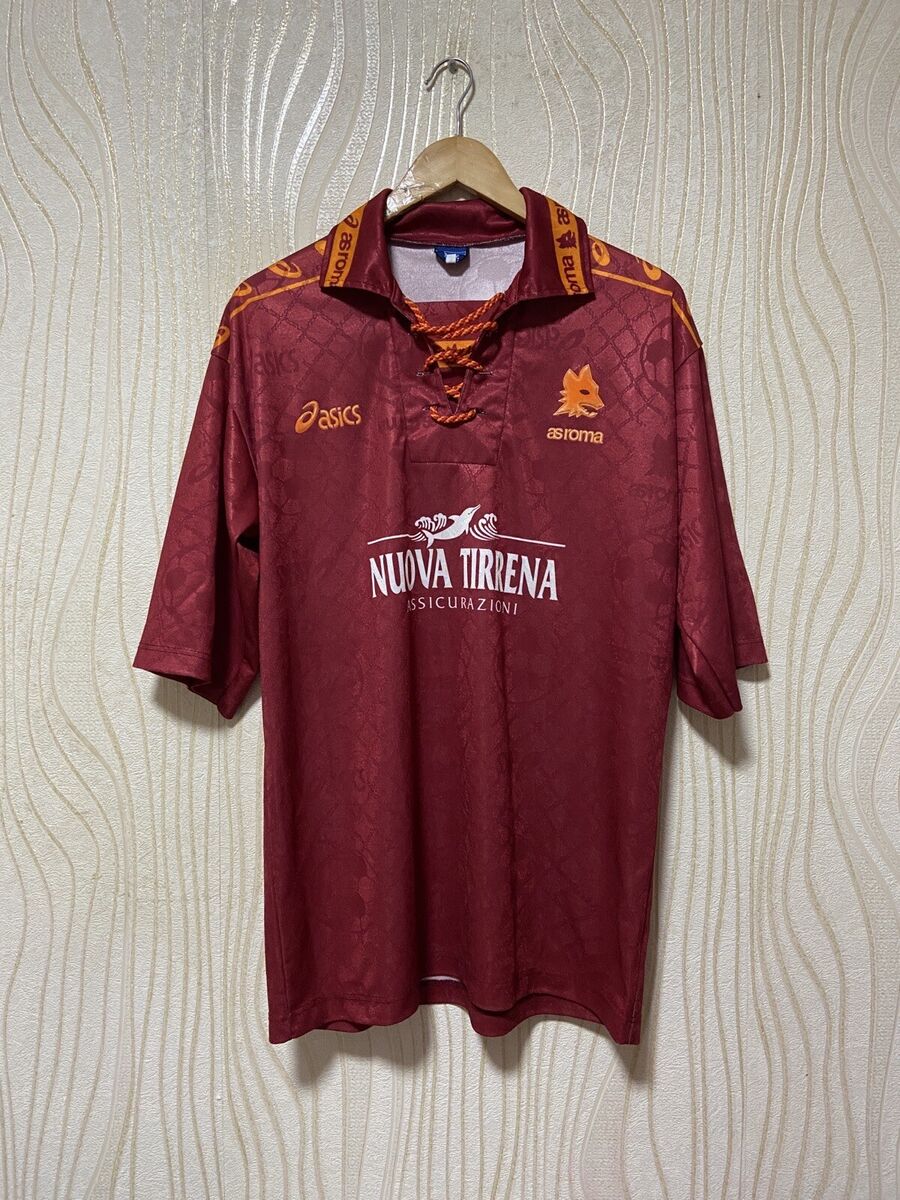 ROMA 1994 1995 HOME FOOTBALL SHIRT SOCCER JERSEY ASICS sz L ROMA 1994 1995 HOME FOOTBALL SHIRT SOCCER JERSEY ASICS sz L