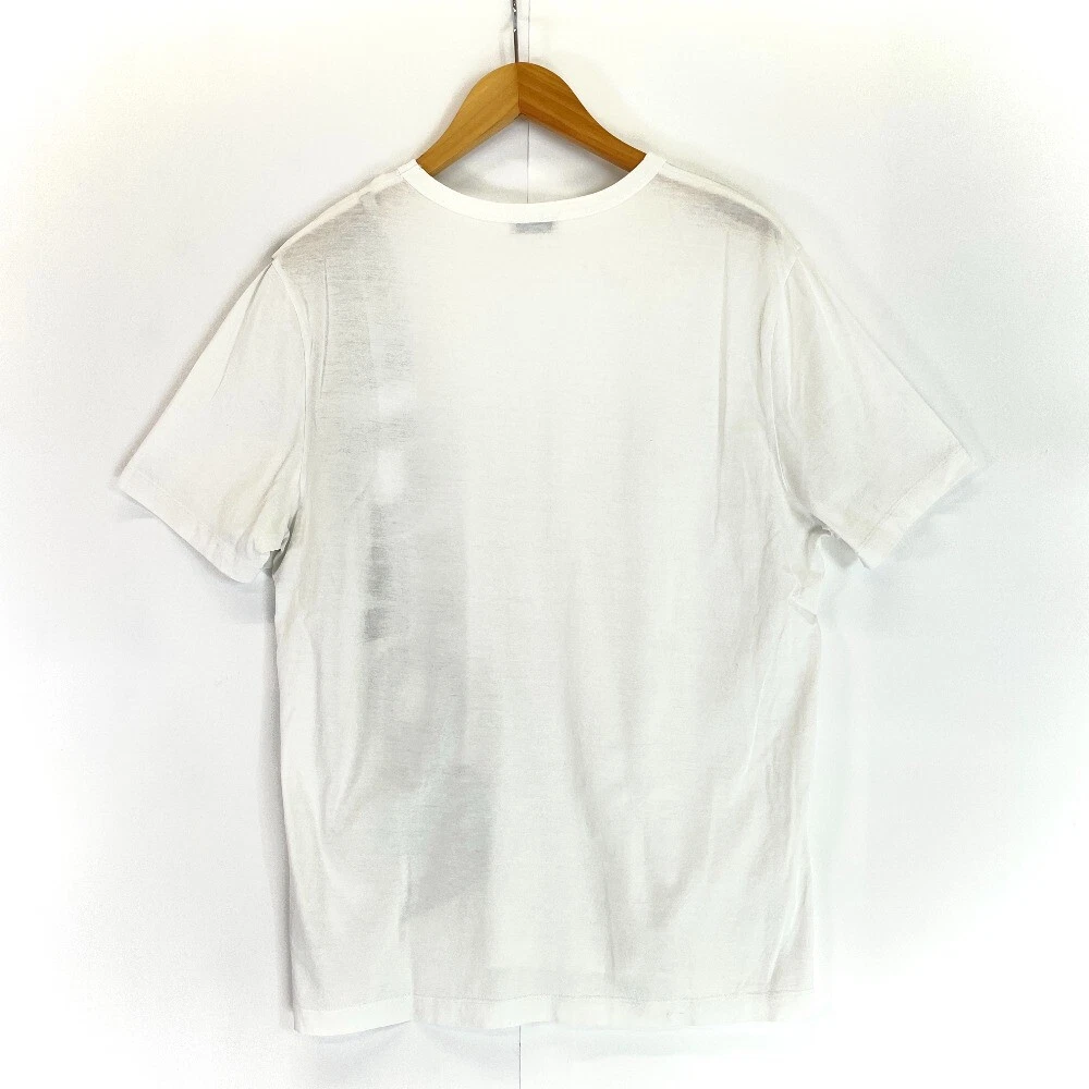 MONCLER 20 Year White Big Side Logo Crew Neck T Shirt tops M white