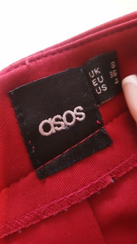 Asos Flare Midi Skirt in Cherry Red - UK Size 8 - Picture 4 of 7