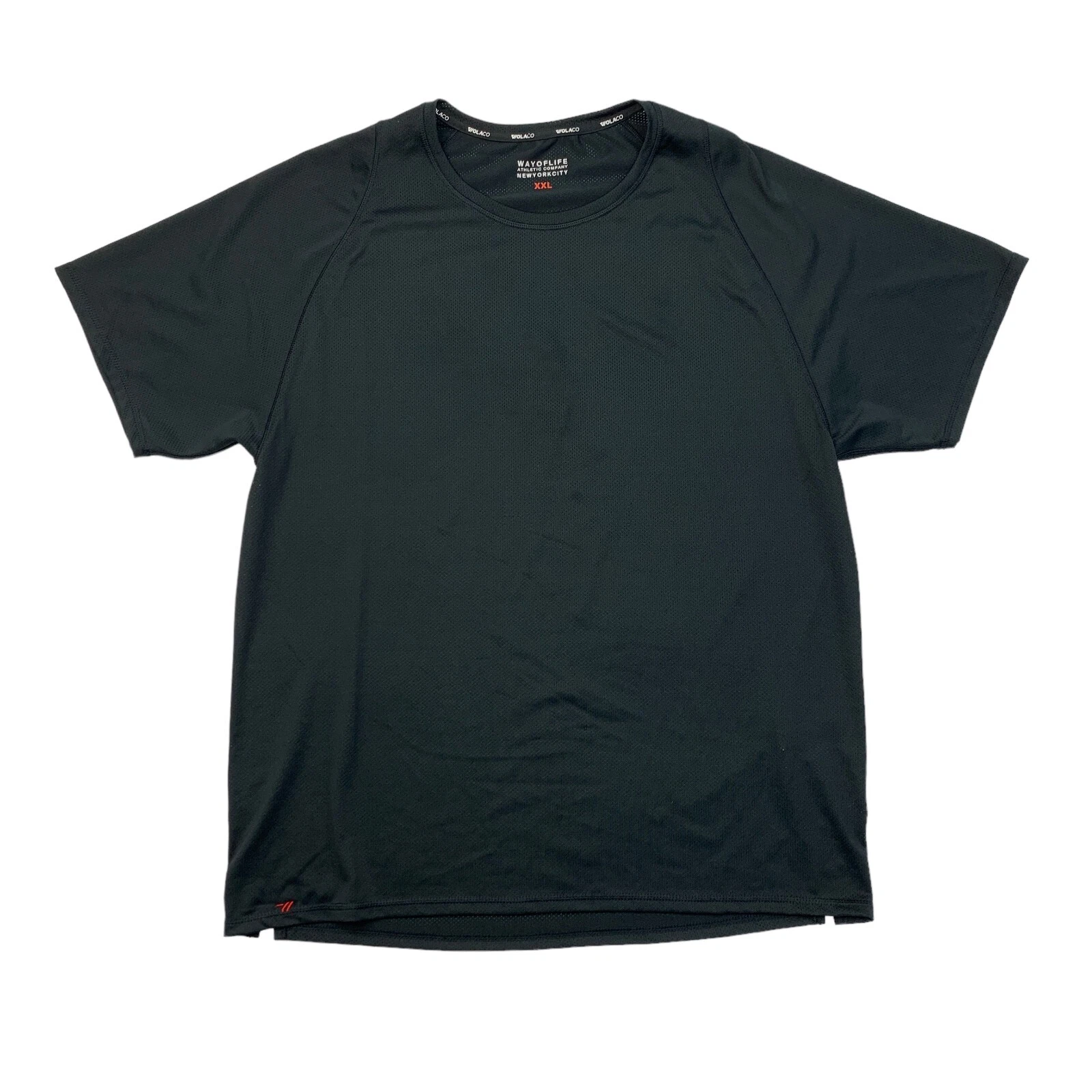 Way Of Life Athletic Training T Shirt Mens 2XL XXL Black Lightweight Breathable