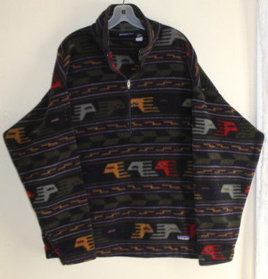 PATAGONIA Frats Jacket 希少 XL 90s VTG Patagonia Mens 1/2 Zip Fleece Pullover Jacket 1990s Colorful
