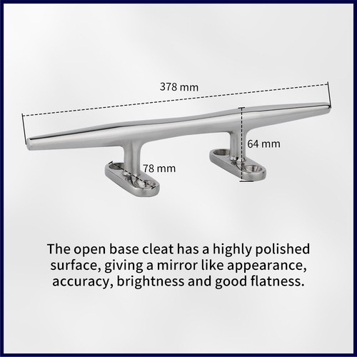 2PCS 316 Stainless Steel 15" Boat Dock Mooring Cleats Lightweight Bollards - Picture 3 of 12