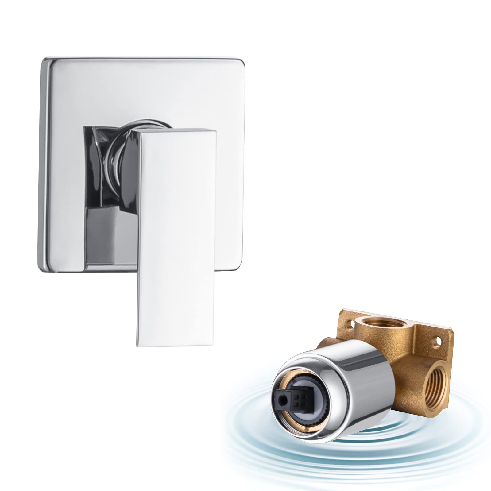 Wall Mount Bathroom Shower Valve Single Handle Shower Valve Mixer Hot and Col...