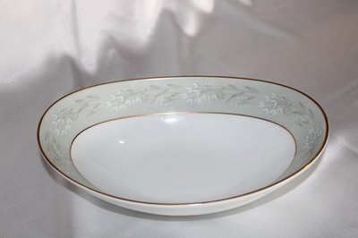  Noritake Moderne Serving Dish 10''x7'' Floral Border Gold Rim Porcelain Japan 