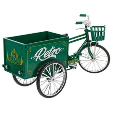 Retro Tricycle Home Decor Collectible Vehicles Bike Figure Girl Office