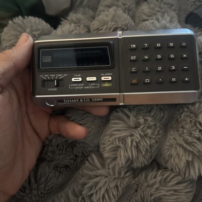 Vintage Tiffany & Co. Casio CQ-1 Quartz Calculator Clock  HTF RARE