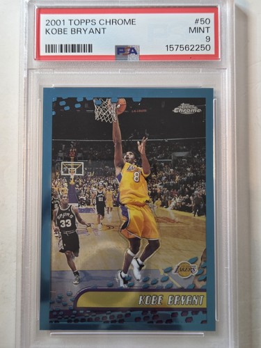 2001 Topps Chrome #50 Kobe Bryant PSA 9 Los Angeles Lakers
