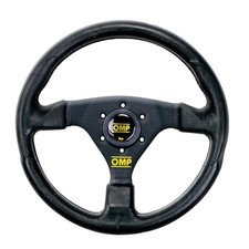 OMP GP Racing Steering Wheel - Black/Black, H...
