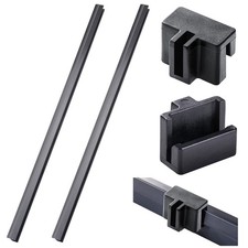 2 Pcs PVC Hanging File Rails Frame for 1/8 Inch Drawer Sides with 14 Pcs Plas...