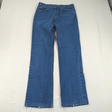 Vintage Levis Jeans Mens 34x30 Blue 517 Boot Cut Orange Tab Hemmed 70s 80s