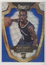 2014-15 Panini Select Premier Level Blue & Silver Prizm Russ Smith #195 0c2