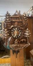 Vintage Rare Snow Capped Chalet Cuckoo Clock Germany