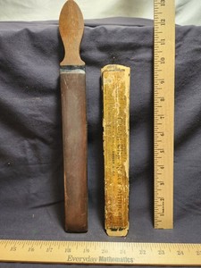 Antique Straight Razor Strop Barber Style Queen City Razor Buffalo New York Used
