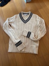 UNIQLO INES DE LA FRESSANGE Cable Knit V-Neck M Sweater