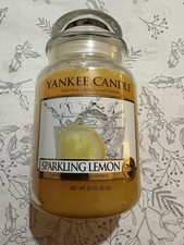 Image of Yankee Candle SPARKLING LEMON Fruit Large Jar 623g Discontinued Rare Original UK