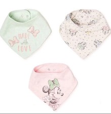Lot Of 2 Disney Baby Wishes Dreams Minnie Mouse Baby Bibs 3 Per Pack