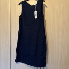 Marks and Spencer Women's Blue dress size 8 linen rich new with tags
