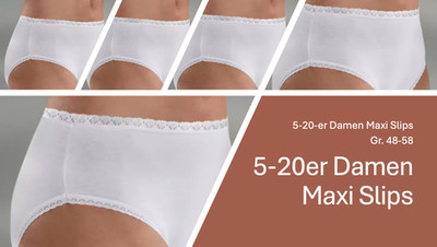 Damen Slips 5-20er Pack Damen Slip Unterhose Große Größen 48-58 NEU