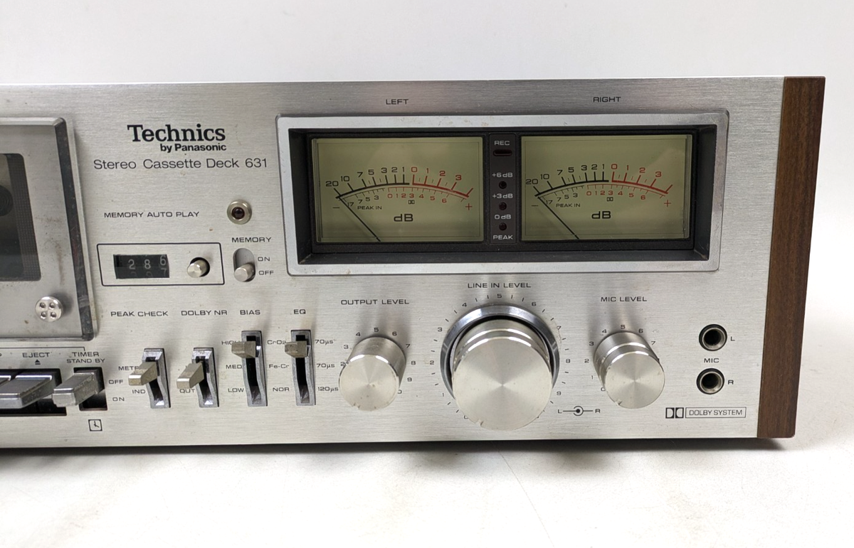 Technics Stereo Cassette Deck RS-631 ~ PLAYBACK TESTED ONLY ~ For