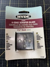 HYDE 4-EDGE SCRAPPER 1 1/2" BLADE (38mm) #11120 High Carbon Steel  New