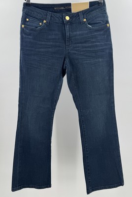 Michael kors izzy cropped Flair WOMENS Size 2 Dark Blue Jeans