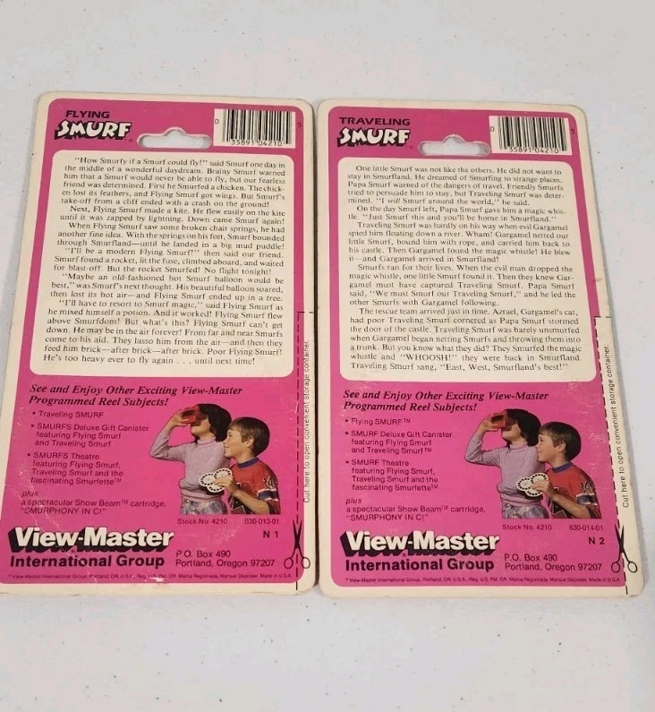 Flying-Traveling Smurf Lot 1982 View-Master 3-Reel Packet Lot Of 2 - Image 4 of 4