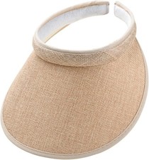 Cloth Covered Slip-On Visor for Women, Adjustable Cap Sports Sun Visors for Men